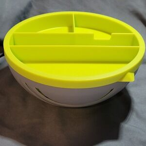Pampered Chef Salad colander/cutting guide and divided tray NO BOWL OR LID